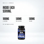 Warrior BCAA 2:1:1 – 2000mg with Vitamin B6 – 60 Vegan Capsules: macro callout