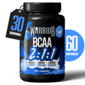 Warrior BCAA 2:1:1 bottle - 60 vegan capsules, 30 servings
