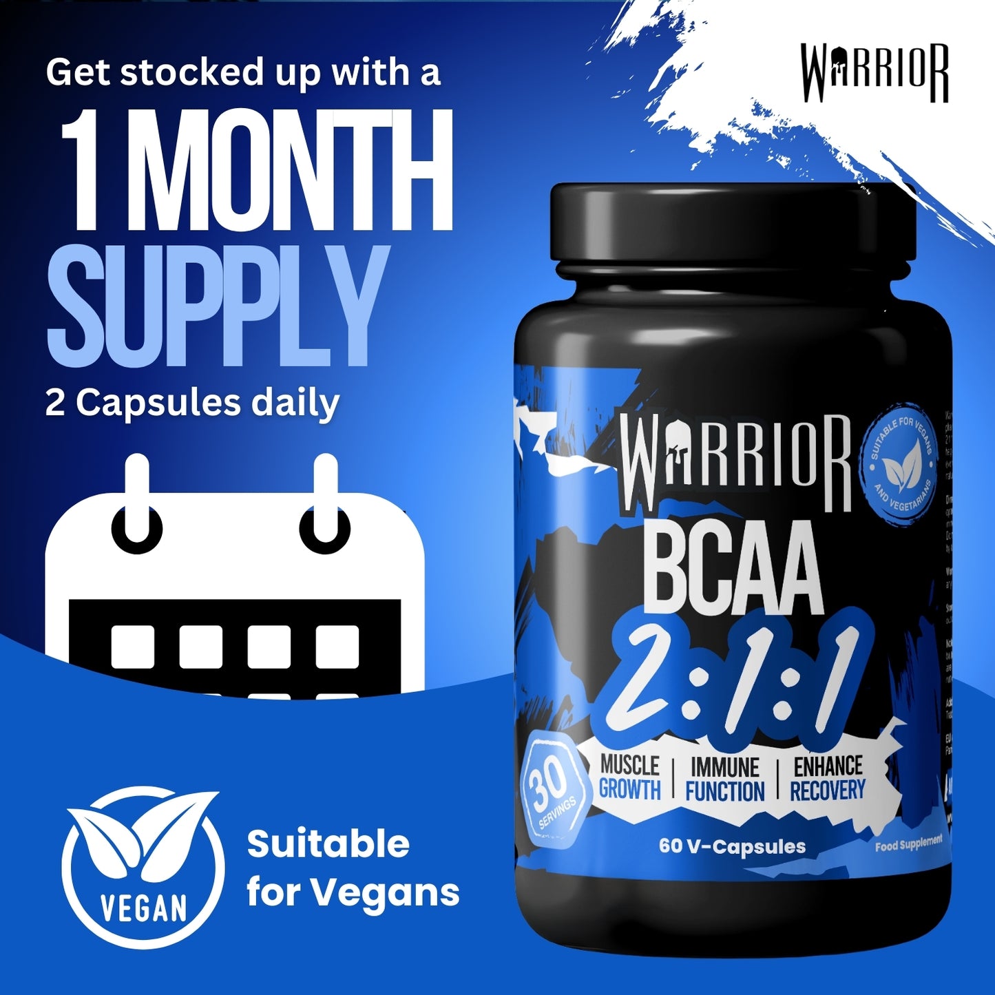 Warrior BCAA 2:1:1 - 60 Caps