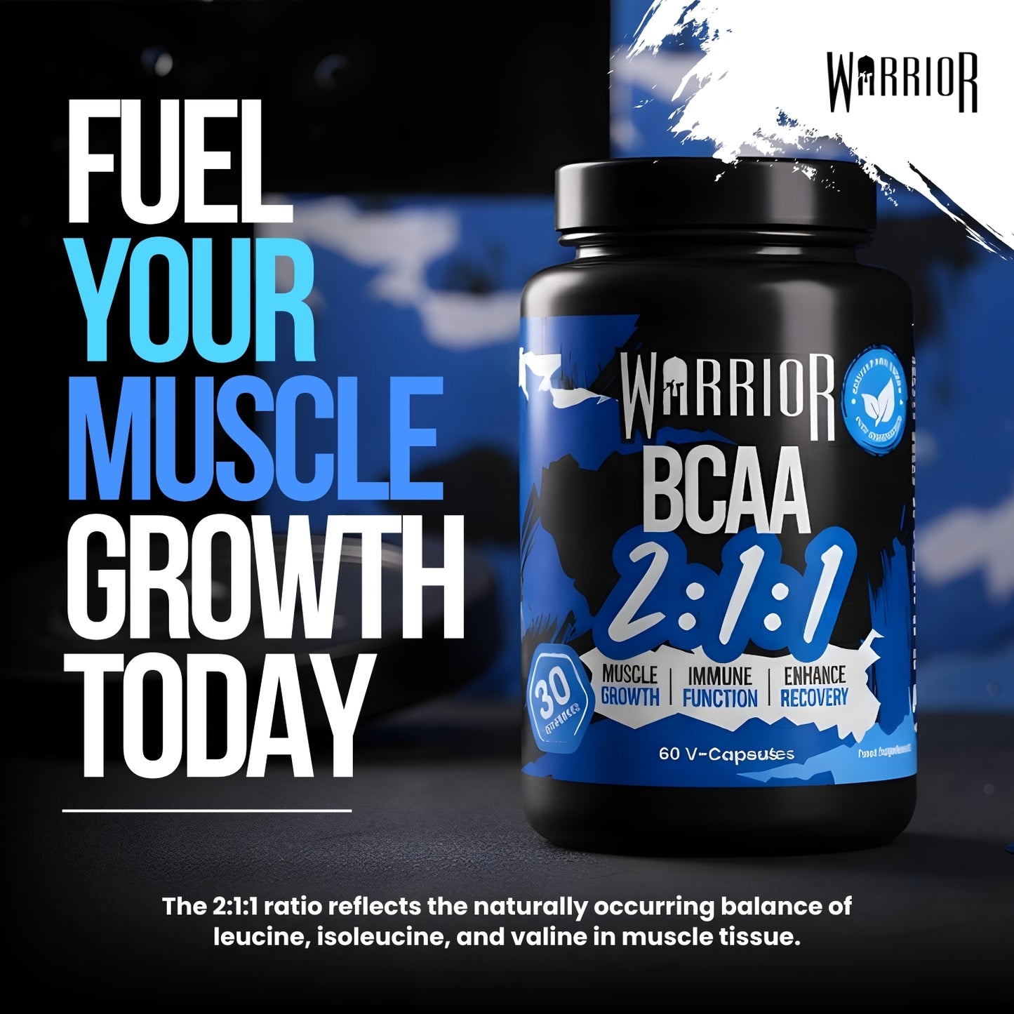 Warrior BCAA 2:1:1 - 60 Caps