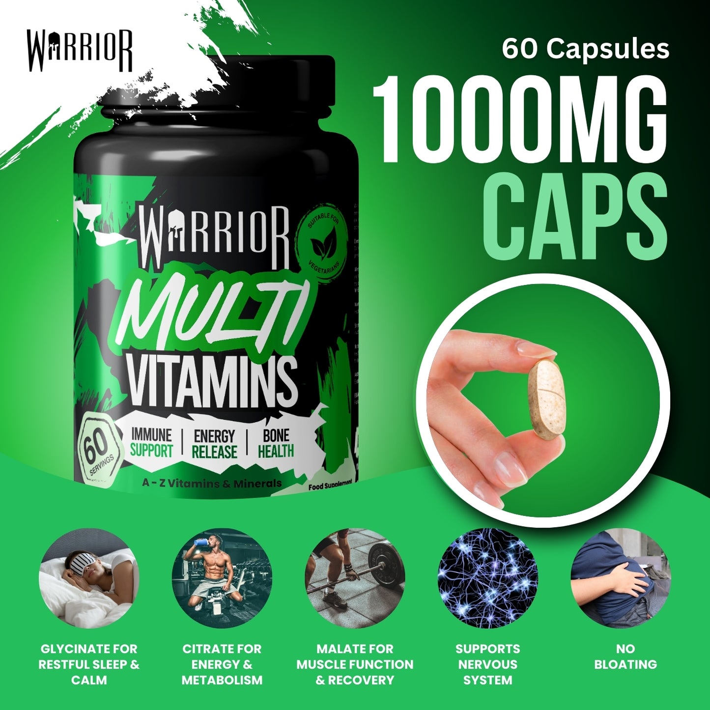 Warrior Multi Vitamin - 60 Tabs (2 Month Supply)