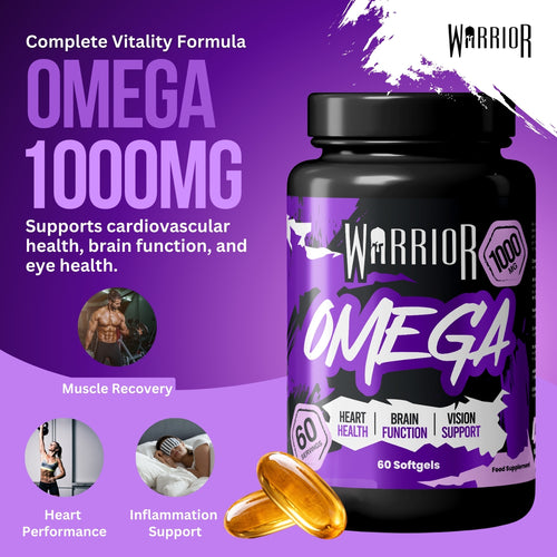 Warrior Omega 1000mg – supports heart, brain and eye health, recovery and inflammation