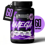 Warrior Omega 1000mg tub, 60 softgels, heart health and brain function