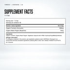 Warrior Turmeric with Bioperine 510mg, 60: supplement facts