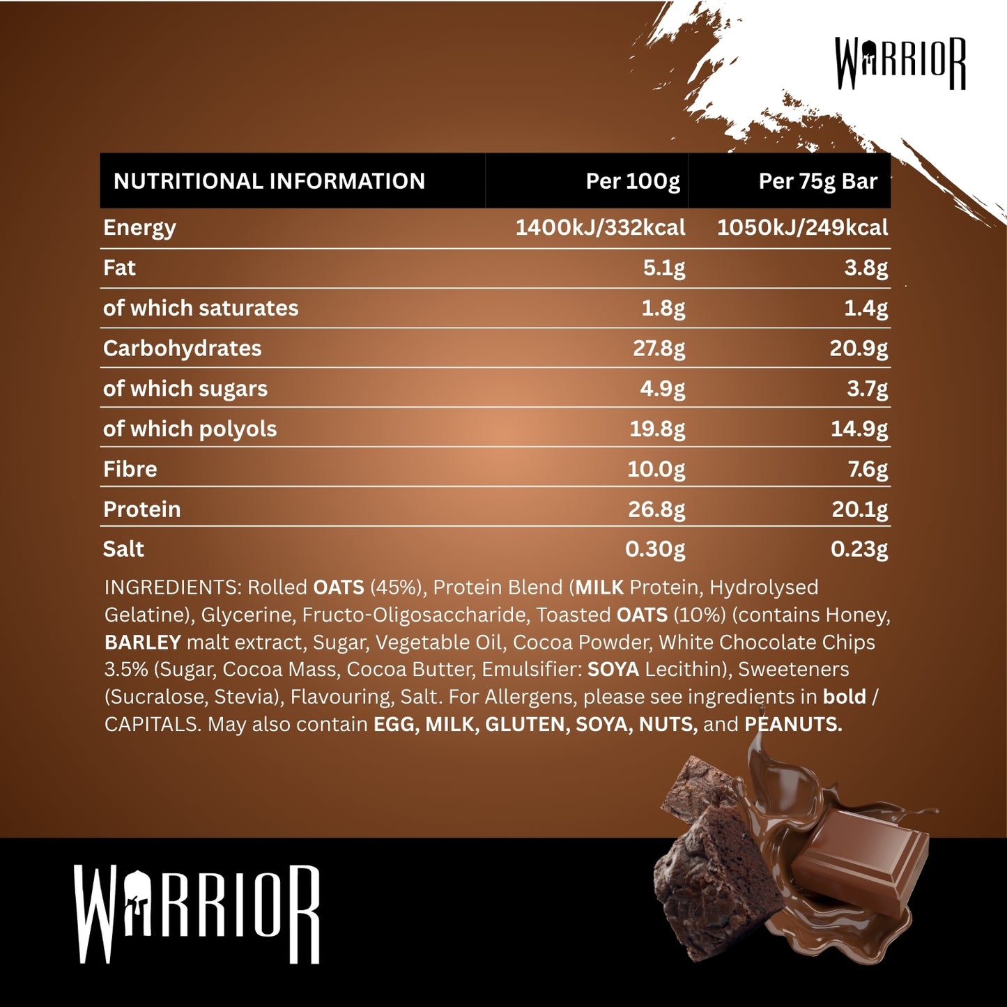 Warrior RAW Protein Bar - 24 x 75g Bars
