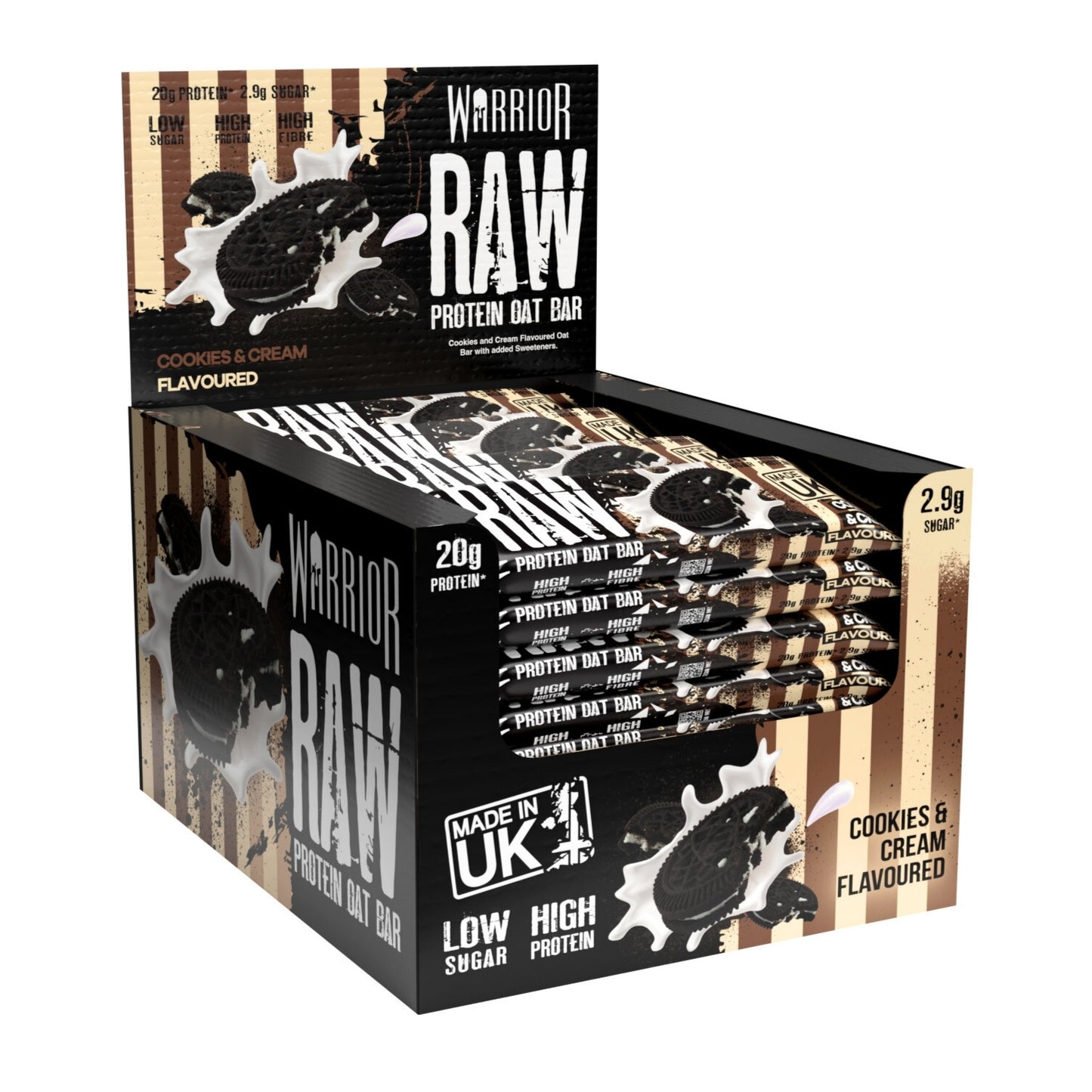 Warrior RAW Protein Bar - 24 x 75g Bars
