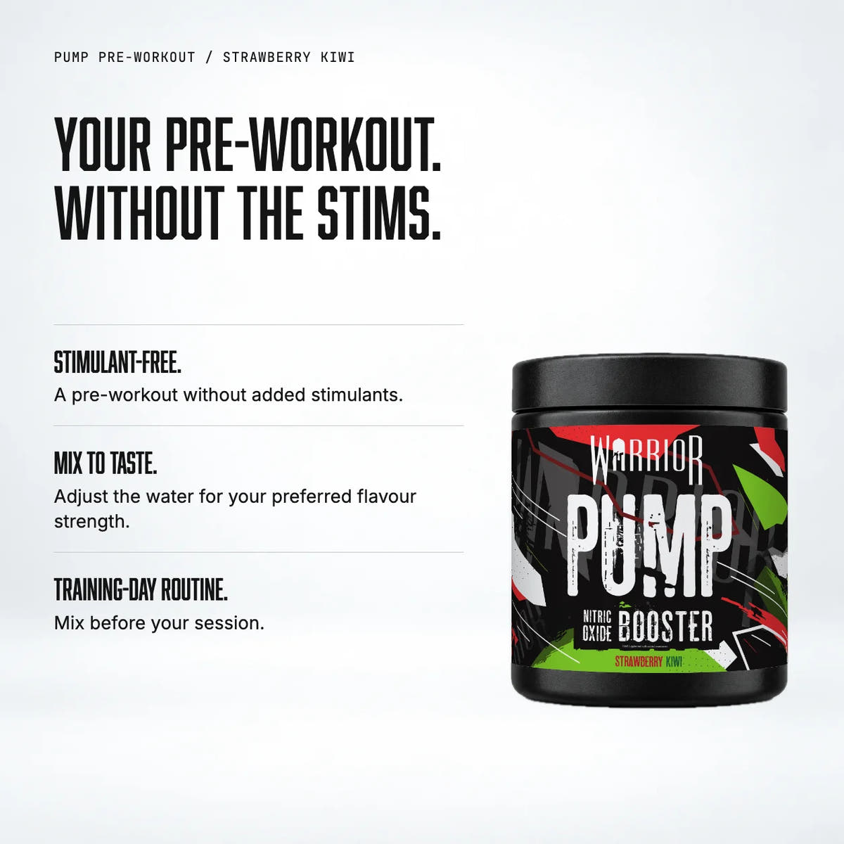 Warrior Pump Pre-Workout Powder, Strawberry Kiwi: benefits