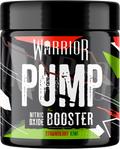 Warrior Pump Pre-Workout tub, Strawberry Kiwi flavour, Nitric Oxide Booster