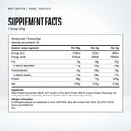 Warrior Whey Protein Powder – 500g, Double Chocolate: supplement facts