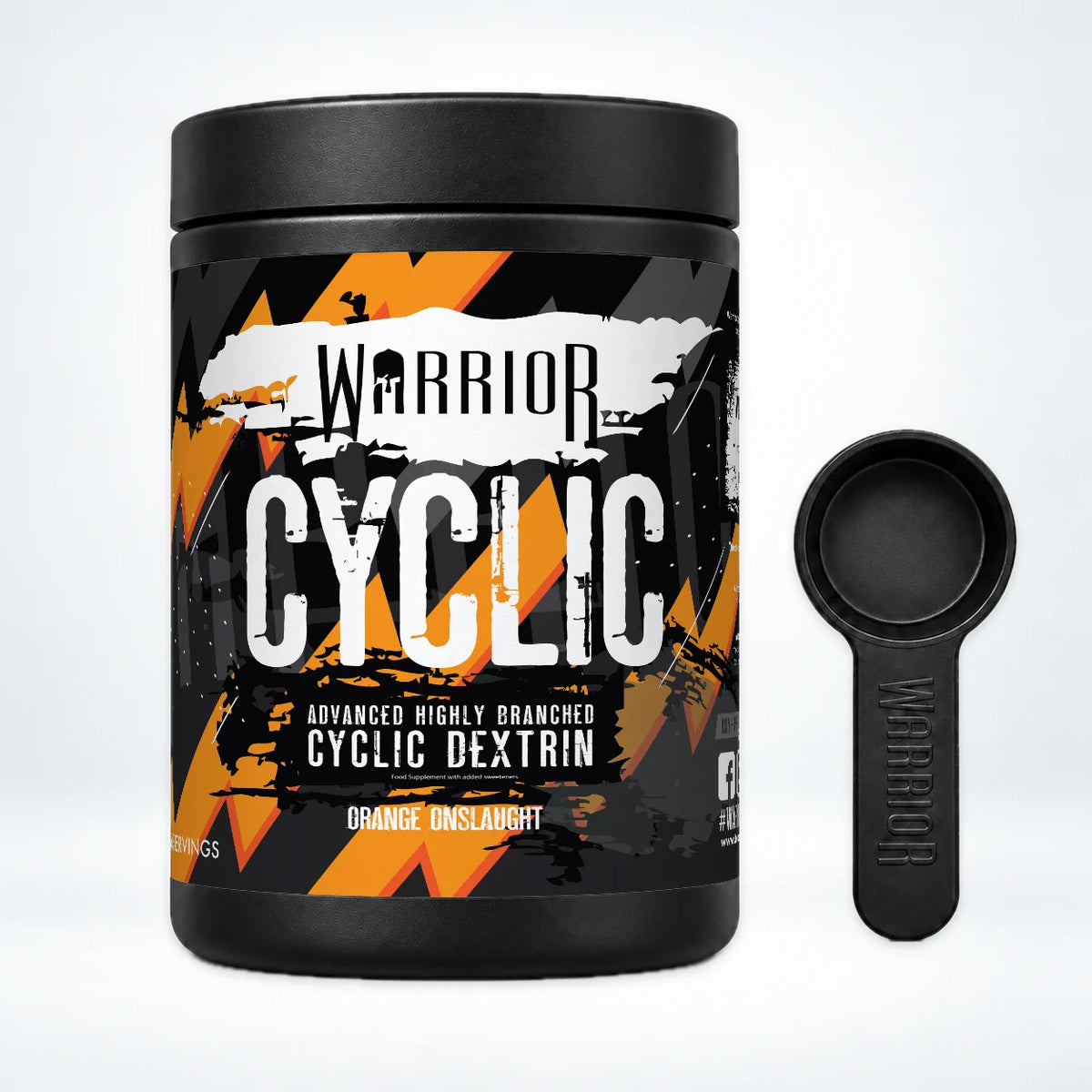 Warrior Cyclic Dextrin Powder, Orange Onslaught: pack shot