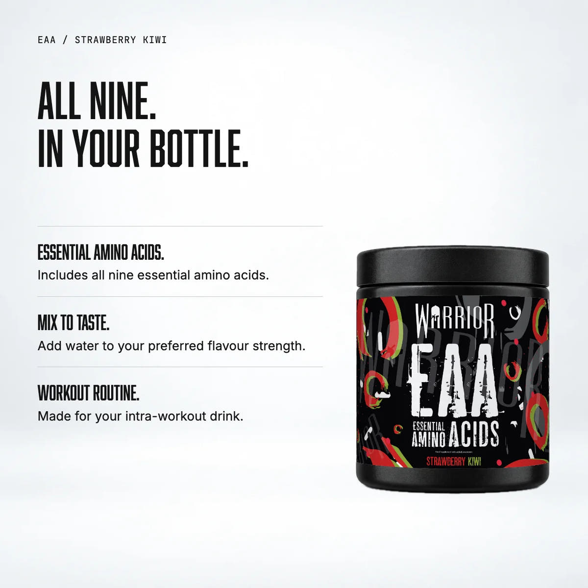 Warrior EAA Powder, Strawberry Kiwi: benefits