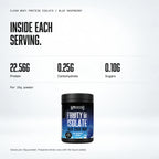 Warrior Clear Whey Protein Isolate – 22g Protein – 375g, Blue Raspberry: macro callout