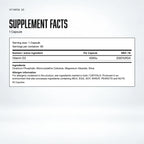Warrior Vitamin D3 – 4000 IU (60 Capsules): supplement facts