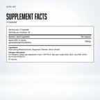 Warrior Alpha GPC 600mg – 60 Capsules: supplement facts