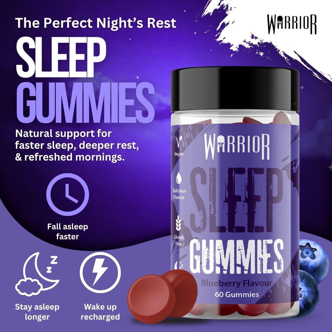 Warrior Sleep Supplement Gummies - 60 Gummies