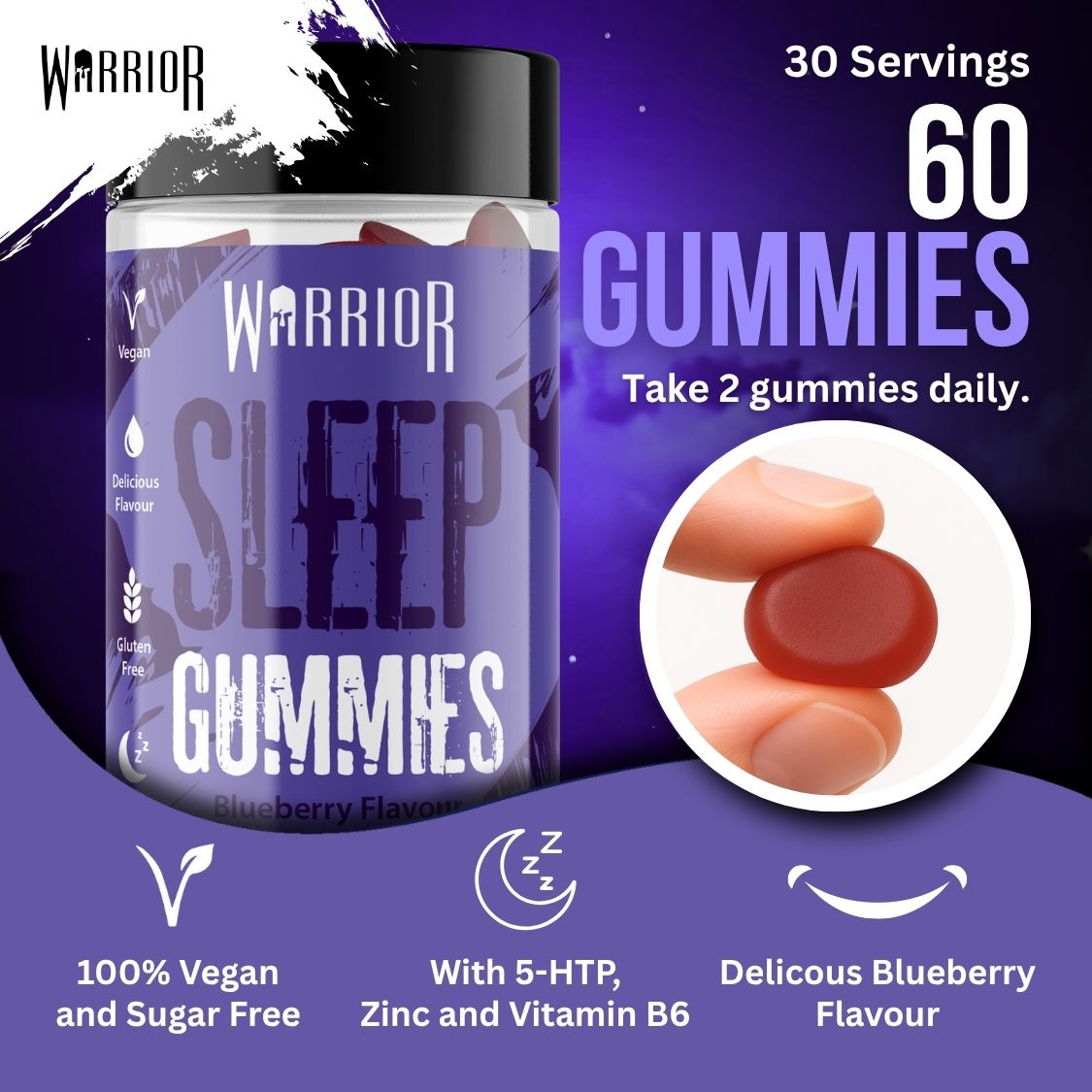 Warrior Sleep Supplement Gummies - 60 Gummies