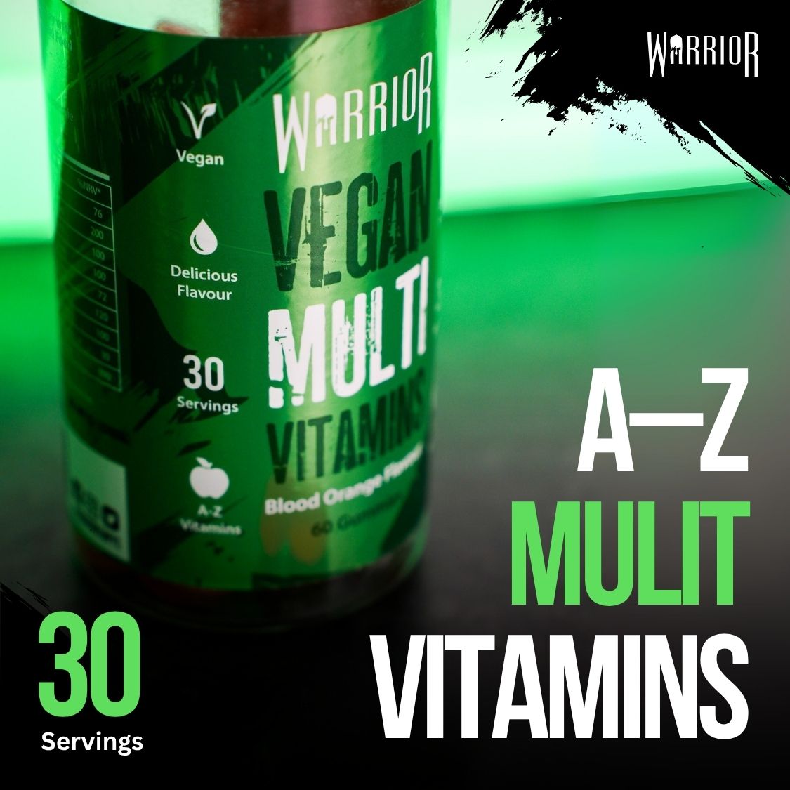 Warrior Vegan Multi Vitamin Gummies - 60 Orange Flavour Gummies