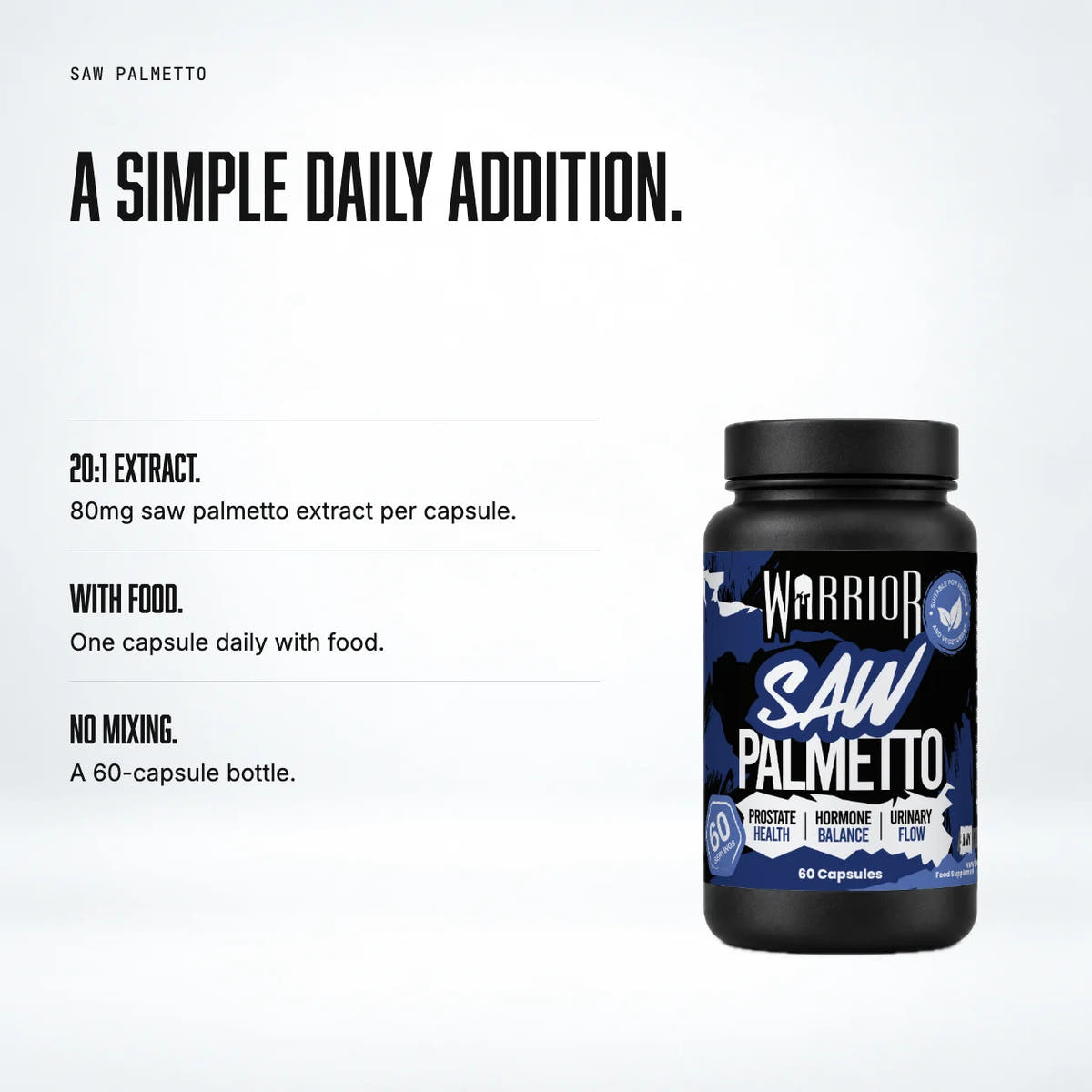 Warrior Saw Palmetto: benefits