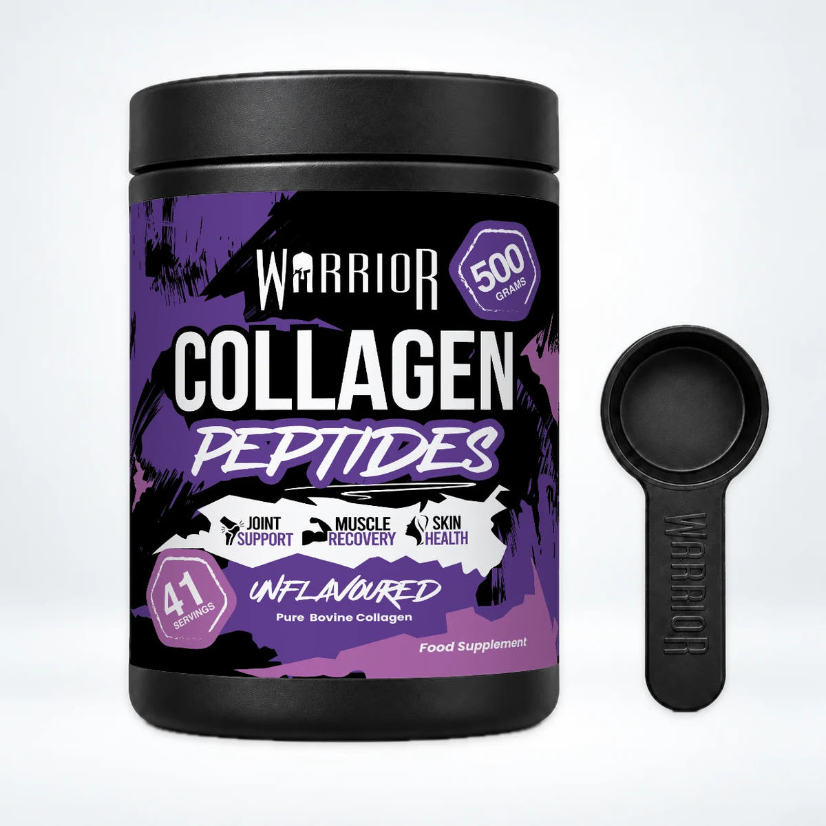 Warrior Collagen Peptides – Hydrolysed Type I & III – 500g: pack shot