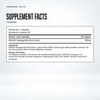 Warrior Ashwagandha KSM-66® 300mg – 90 Capsules: supplement facts