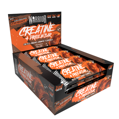 Warrior Creatine Protein Bars - 12 Bars - Strength + Muscle + Recovery
