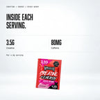 Warrior Creatine Plus Energy – 15 Sachet Pack (30 Servings), Mixed Berry: macro callout