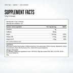 Warrior Creatine Plus Energy (Unflavoured), Unflavoured: supplement facts