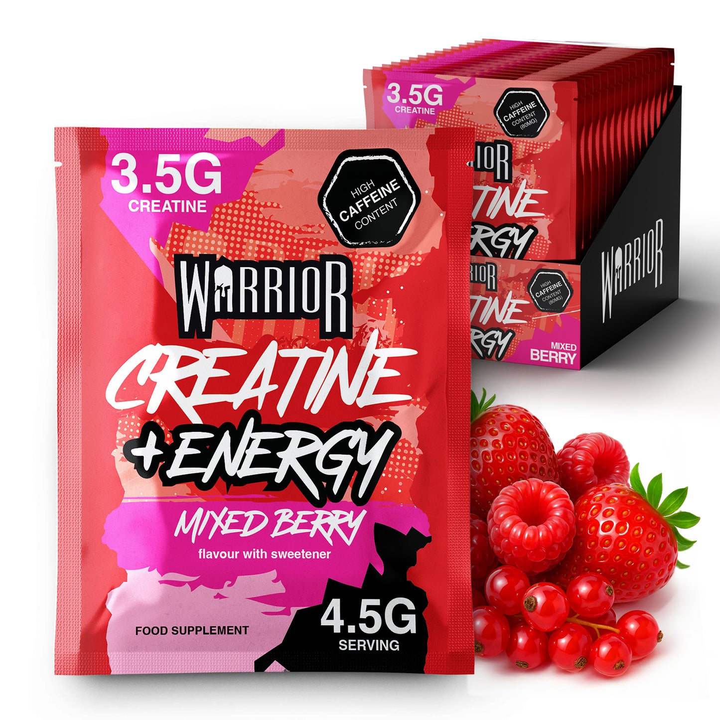 Warrior Creatine Plus Energy – 15 Sachet Pack (30 Servings)