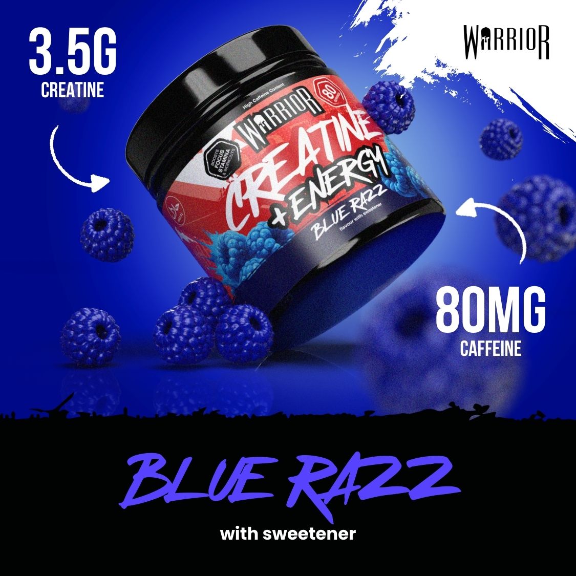 Warrior Creatine Plus Energy - 80 Servings