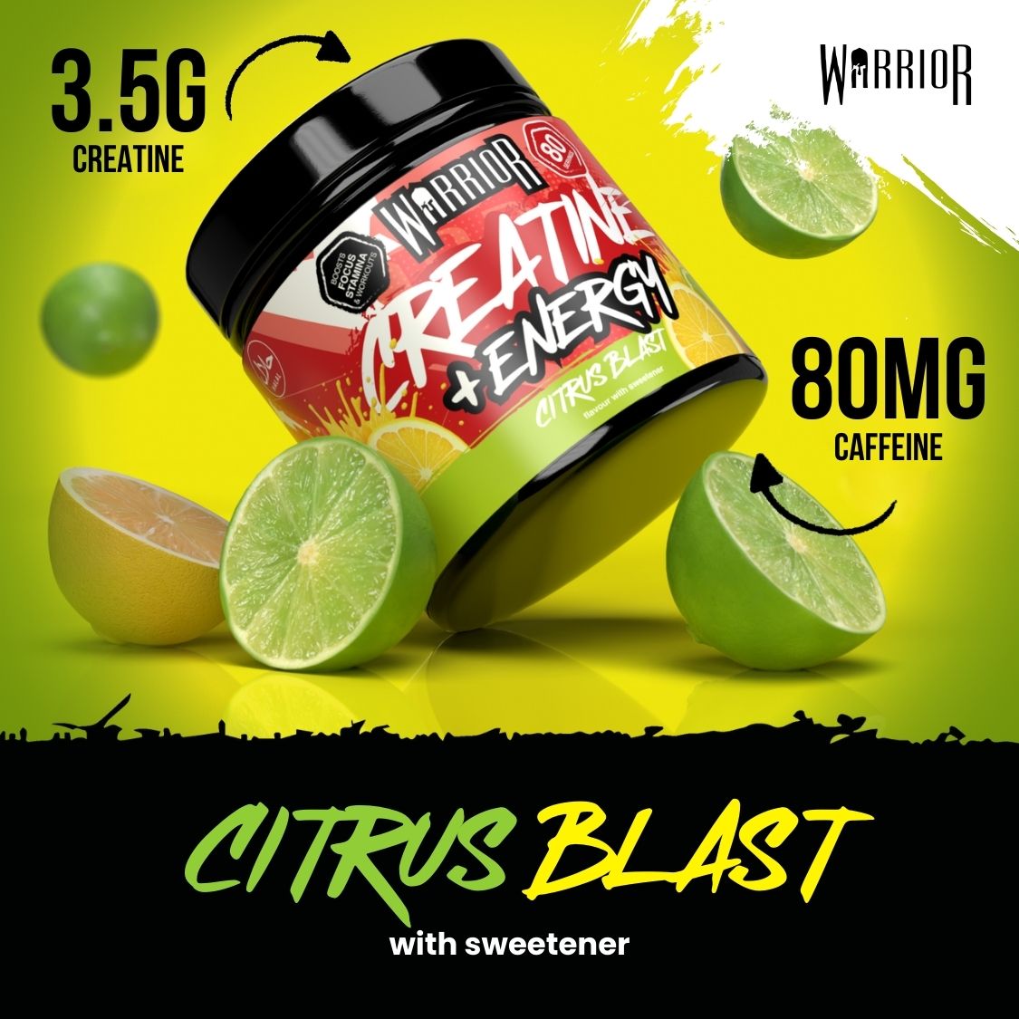 Warrior Creatine Plus Energy - 80 Servings