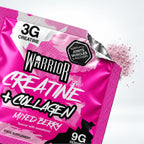 Warrior Creatine Plus Collagen – 15 Sachet Pack (30 Servings), Mixed Berry: image
