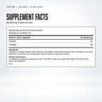 Warrior Creatine Plus Collagen, Citrus Blast: supplement facts