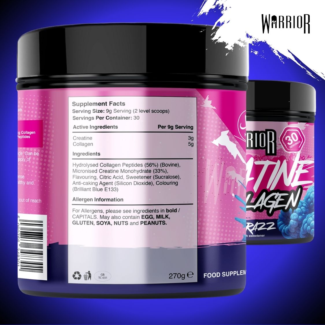Creatine For Women | Plus Collagen | Strength + Skin + Glutes | Warrior Supps (TikTok)