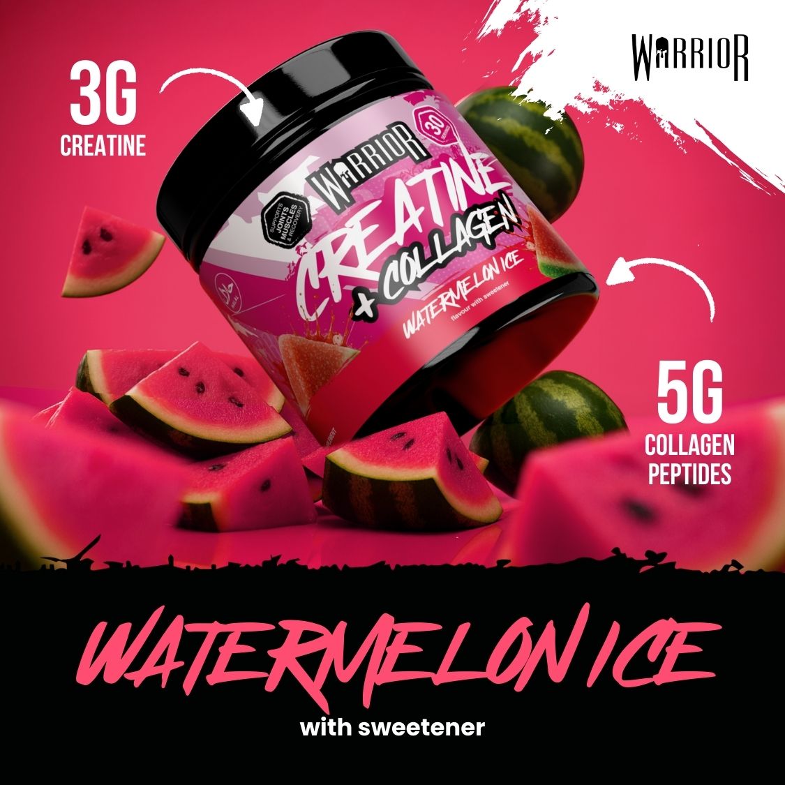 Creatine For Women | Plus Collagen | Strength + Skin + Glutes | Warrior Supps (TikTok)