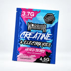Warrior Creatine Plus Electrolytes – 15 Sachet Pack (30 Servings), Mixed Berry: pack shot