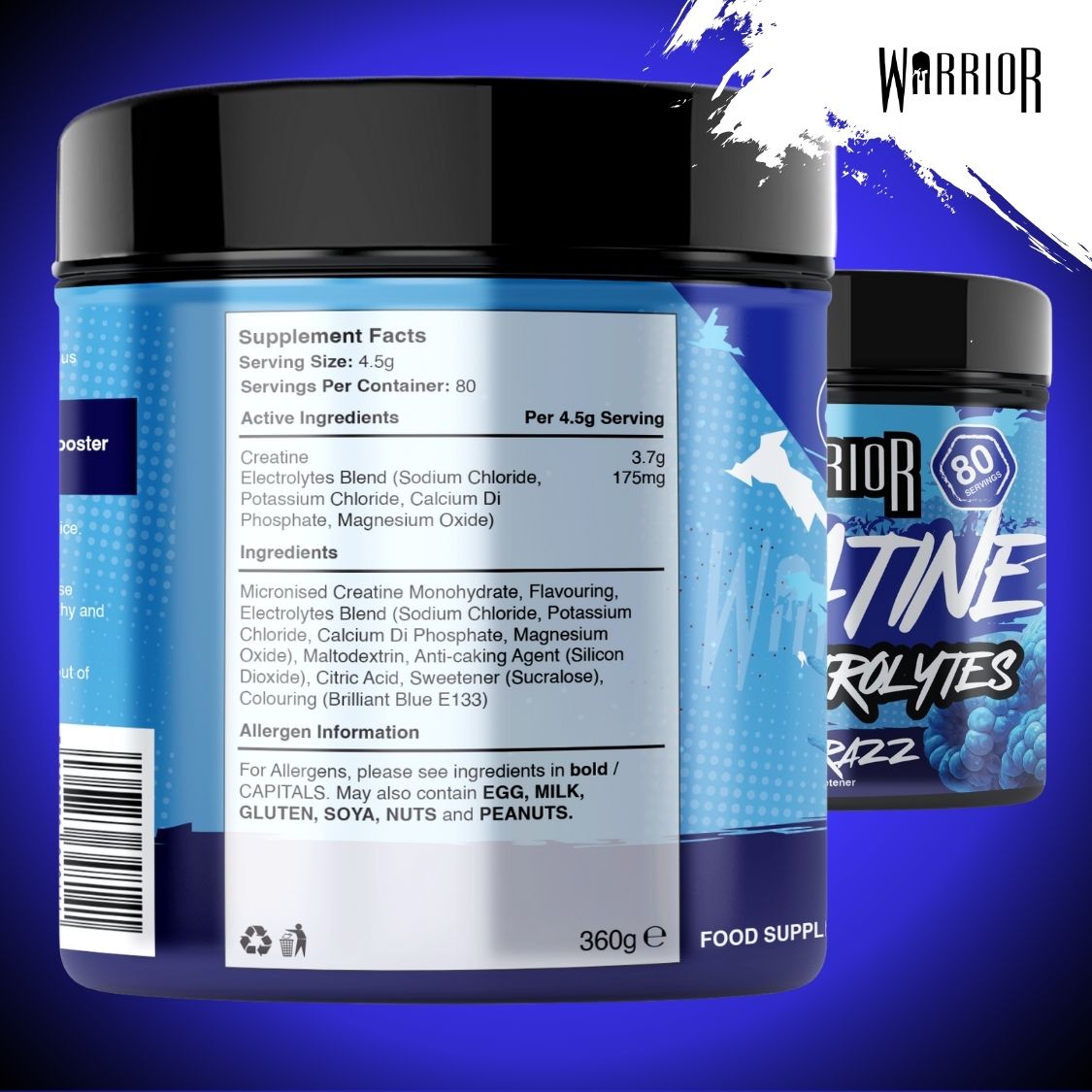 Warrior Creatine Plus Electrolytes - 80 Servings