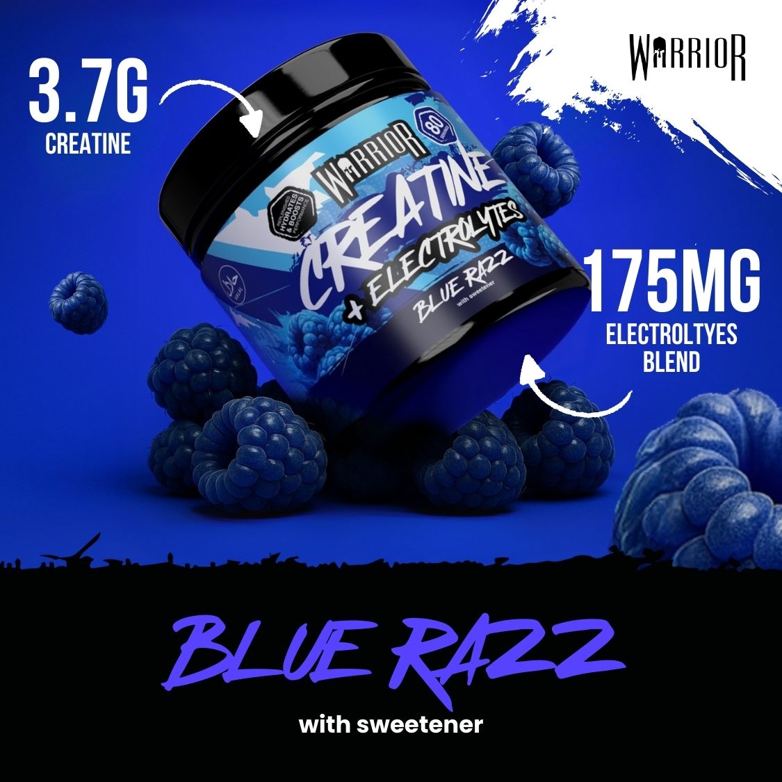 Warrior Creatine Plus Electrolytes - 80 Servings