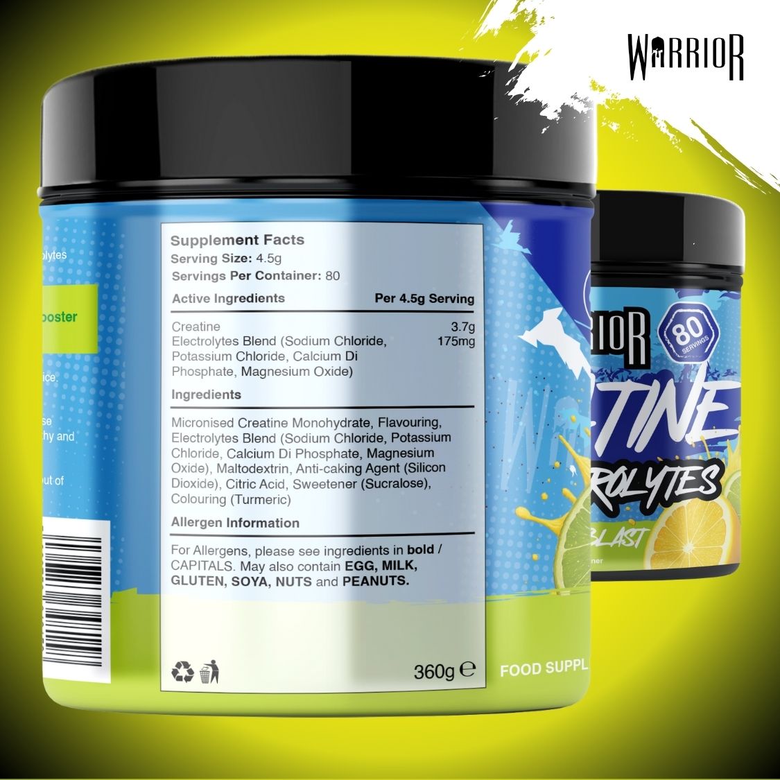 Warrior Creatine Plus Electrolytes - 80 Servings
