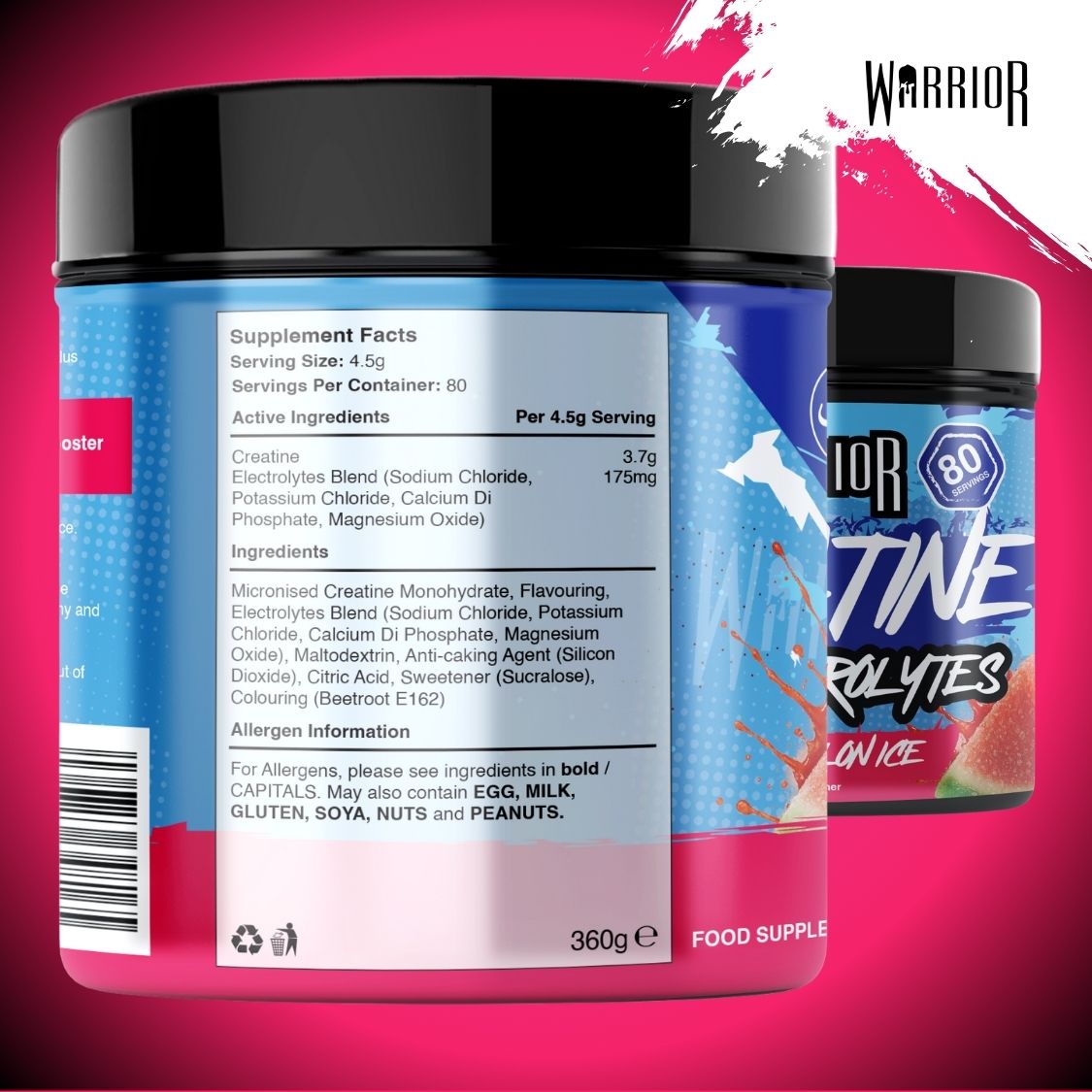 Warrior Creatine Plus Electrolytes - 80 Servings