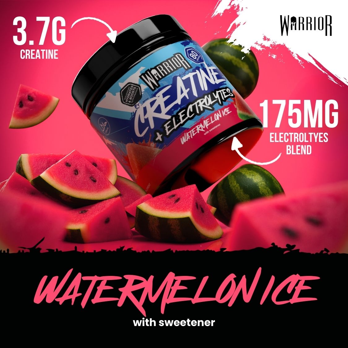Warrior Creatine Plus Electrolytes - 80 Servings