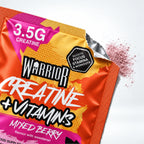 Warrior Creatine Plus Vitamins – 15 Sachet Pack (30 Servings), Mixed Berry: image