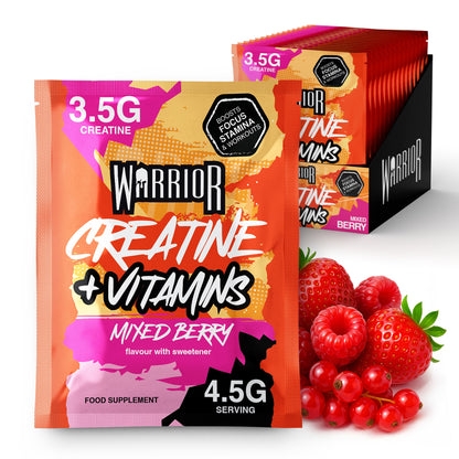 Warrior Creatine Plus Vitamins – 15 Sachet Pack (30 Servings)