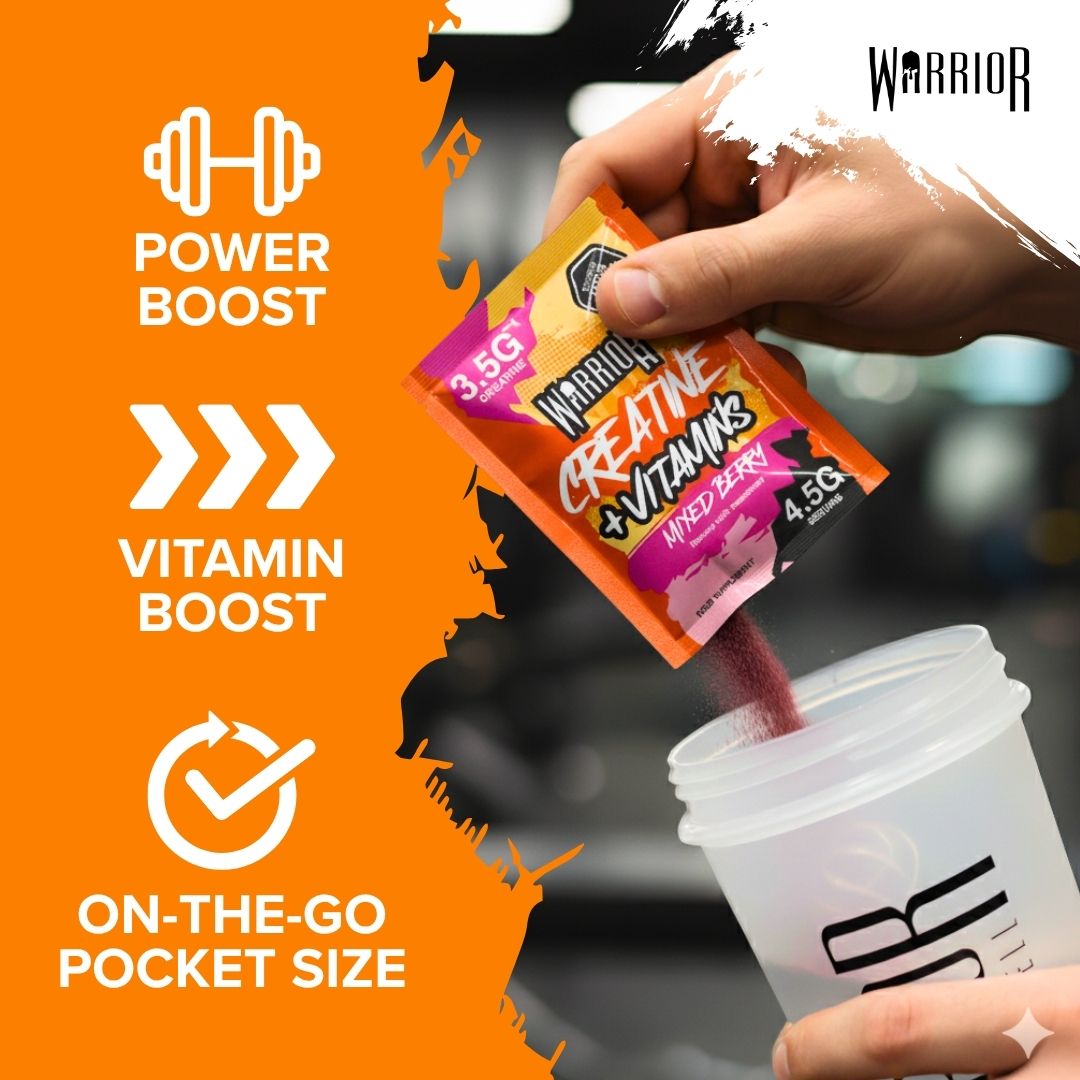 Warrior Creatine Plus Vitamins – 15 Sachet Pack (30 Servings)