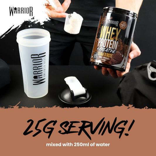 Warrior Whey Protein Plus Creatine | 500g Tubs | 20 Servings