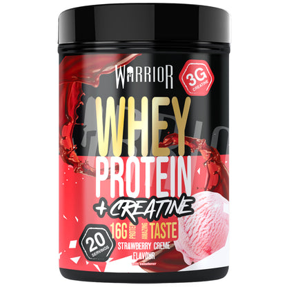 Warrior Whey Protein Plus Creatine | 500g Tubs | 20 Servings