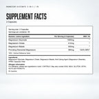 Warrior Magnesium Glycinate 3-in-1 Capsules, 90: supplement facts
