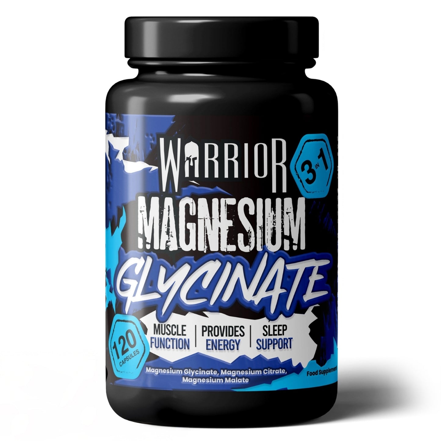 Warrior Magnesium Glycinate 3-in-1 Capsules