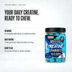 Warrior Creatine Monohydrate Gummies – 3000mg – 90 Gummies (Lab Tested), Blue Razz: benefits