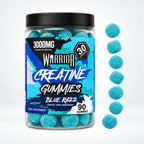 Warrior Creatine Monohydrate Gummies – 3000mg – 90 Gummies (Lab Tested), Blue Razz: pack shot