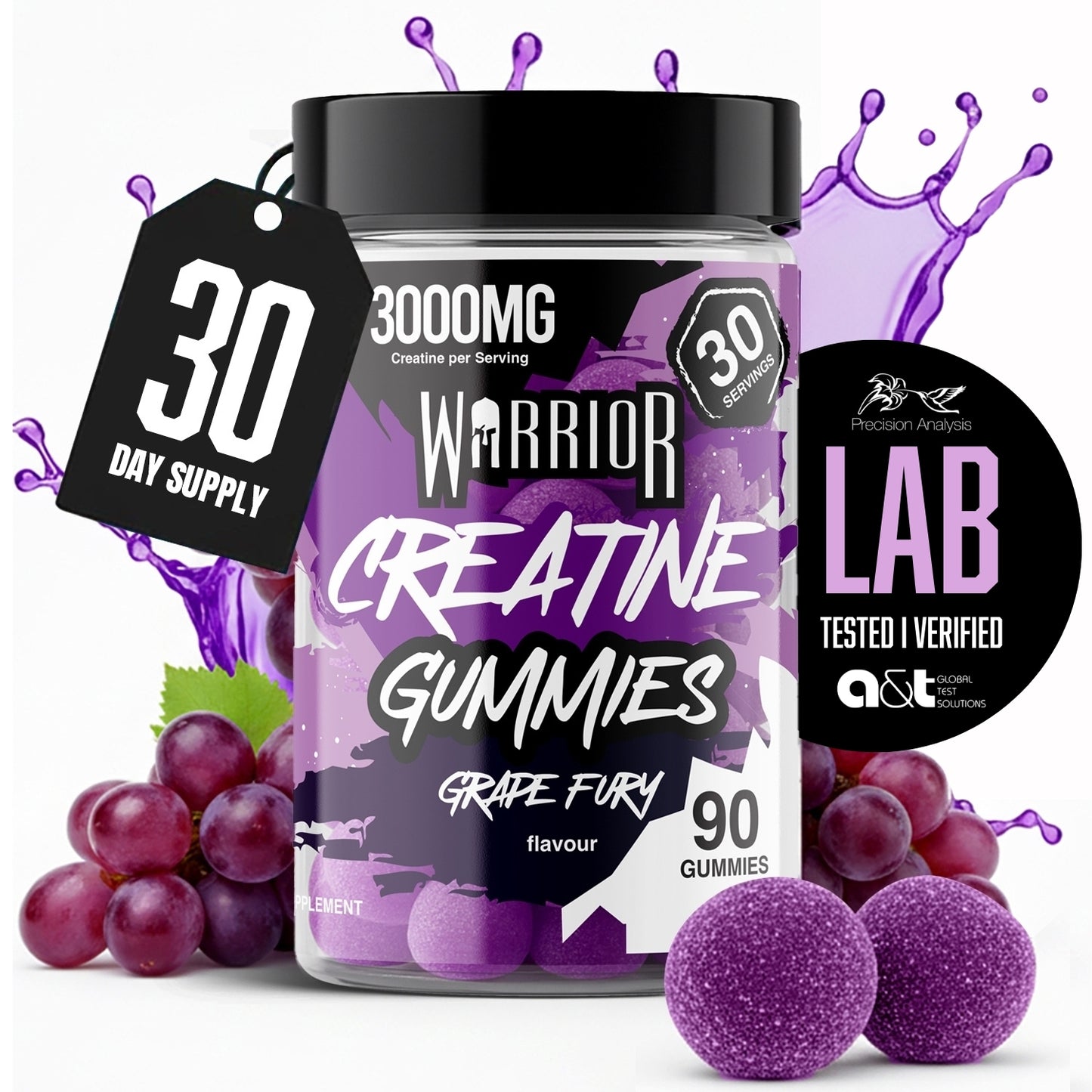 Warrior Creatine Monohydrate Gummies | 90 Gummies | 3000mg